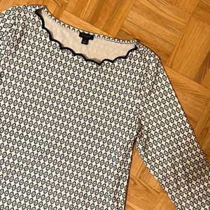 Ann Taylor Scallop Longline Shirt